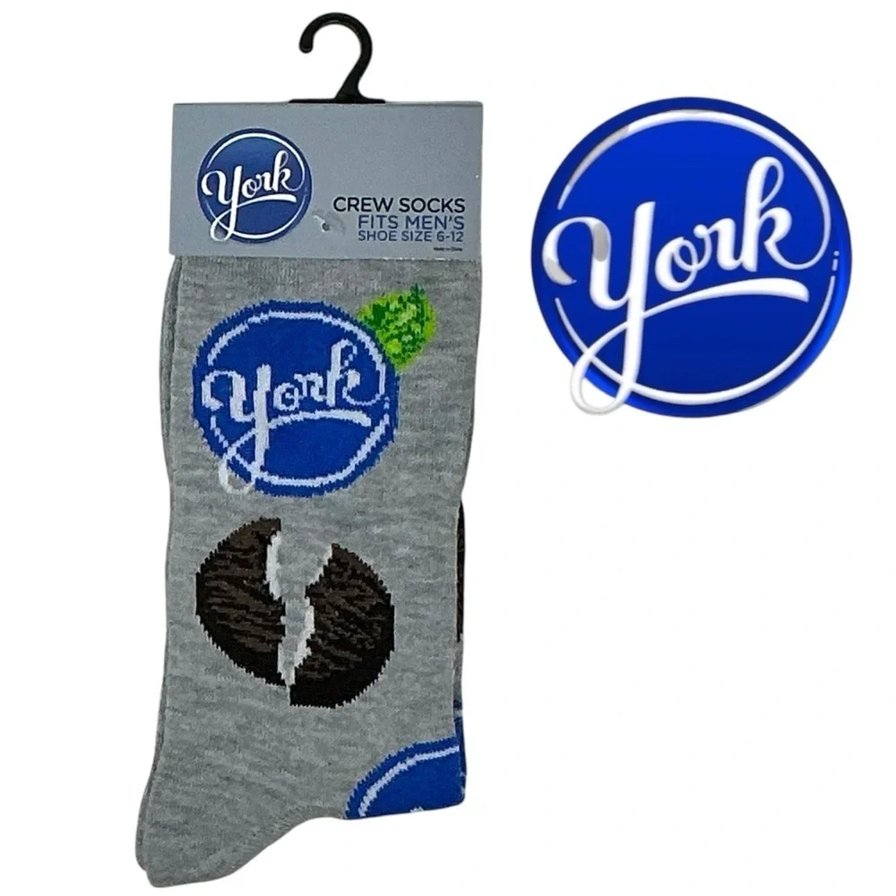 Peppermint Patty York Crew Socks Mens Novelty Funny Unisex OS Shoe Size 6-12